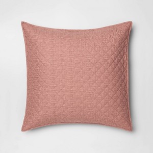 Euro Family Friendly Solid Pillow Sham Pink - Threshold