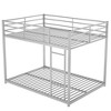 NicBex Full Size Bunk Bed Metal Rack Bed Frame with Full Length Guardrails and Ladder, Space Saving, No Spring Box Required - 3 of 4