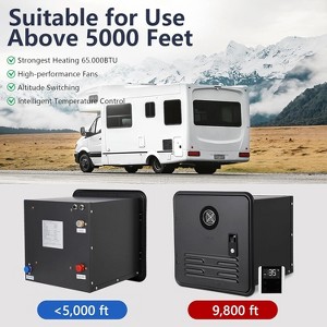 RV Tankless Water Heater with Front Water Outlet, Door and Remote Controller, 2.5GPM Propane Water Heater , 12500 Ft DC 12V - 1 of 4