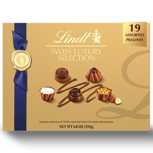 Lindt Swiss Luxury Selection Assorted Christmas Chocolate Candy Gift Box - 6.8oz - 1 of 4