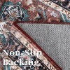 Washable Vintage Floral Area Rug, Traditional Low Pile Carpet, Stain Resistant Non Slip Rug for Living Room, Bedroom, Dining Room, and Office - 4 of 4