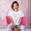 Simply Sage Market Women's Hand Drawn Heart Short Sleeve Graphic Tee - 2 of 4