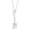 Slickblue Classic Drop Pendant for Women with Clear/Lavender Cubic Zirconia, Rhodium Plating, 1.81 ct, 15.5" Chain - 3 of 3