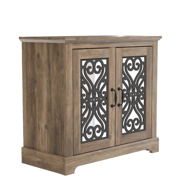 Galano Calidia Accent Cabinet with 2 Doors in Knotty Oak, Dusty Gray Oak, 3 of 13