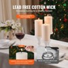 VEVOR 3 Pack Unscented Pillar Candles 65 Hours Long Burning Christmas White - 4 of 4