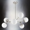 Urban Ambiance Luxury Minimalist Indoor Chandelier,  12-1/2''H x 33-1/2"W x 33-1/2''D,  Brushed Nickel Finish, UHP4623 - 3 of 4