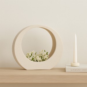 Home Decor and Bathroom Decor Ring Sculpture - Decorative Ornaments, Perfect Statues with Coffee Table Display and Living Room Décor - 1 of 4