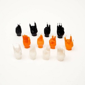 SEVOBAL Party Decorations and Accessories Set of 12 Eerie Funky Hand Gesture Candles for Hair-raising Halloween Decor, Multicolor, 40.94"*9.2"*5.2" - 1 of 4