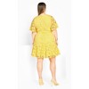 Women's Plus Size Garden Kisses Dress - sunshine | CITY CHIC - 4 of 4