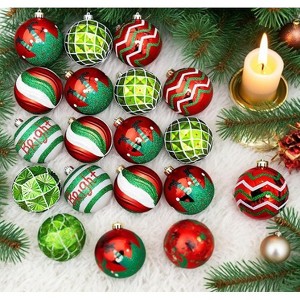 TackView 16Pcs Christmas Ball Ornaments, 2.3''Christmas Baubles Christmas Tree Hanging Ball Set for Xmas Party Indoor Outdoor Decorations - 1 of 4