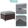 Sonkuki 2-Piece Ottomans with Solution-Dyed Fabric Cushion, All-Weather Wicker Ottomans, Ideal for Patio - 4 of 4