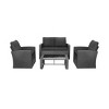 WestinTrends 4-Piece Wicker Outdoor Patio Conversation Sofa Set with Coffee Table, Brown/Gray - 2 of 3