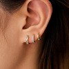 Inerney Gold Huggie Hoop Earrings Set for Women, Dainty Small Sterling Silver Earring Stacks Hypoallergenic Jewelry for Multiple Piercings - 3 of 4