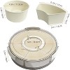 Attop Divided Serving Tray with Lid and Handle, Stackable Snackle Box Container for Fruits Candy Organizer - 2 of 4