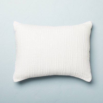 Standard Solid Texture Matelassé Pillow Sham Sour Cream - Hearth & Hand™ with Magnolia