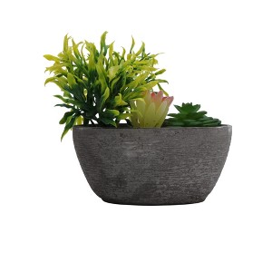 Unique Bargains Artificial Plants Plastic Blue Green 5.91"x1.18"x5.91" 1Pcs - 1 of 4