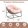 MOONMISS Outdoor Rocking Chair, Patio Oversized Wicker Egg Rocking Chair,Indoor & Outdoor Comfy Rocker Chair with Thick Cushion - 2 of 4