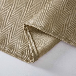 HLC.ME Lincoln Stripe Fabric Tablecloth, Advanced Water, Fade, Stain, and Wrinkle Resistance - 1 of 4
