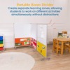 ECR4Kids Mobile Dry-Erase and Flannel Split Room Divider, 3-Panel - 3 of 4