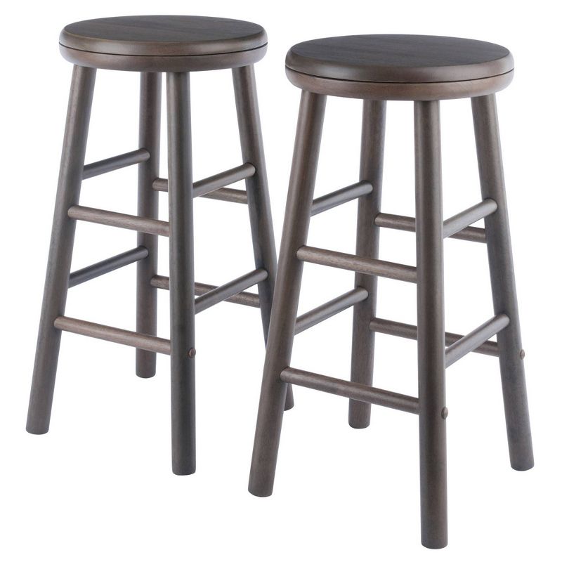 25.31" 2pc Shelby Swivel Seat Counter Height Barstools - Winsome, 1 of 14