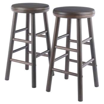 25.31" 2pc Shelby Swivel Seat Counter Height Barstools - Winsome
