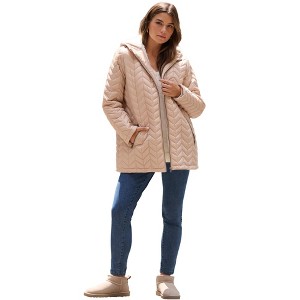 Roaman's High Pile Fleece Lined Nylon Jacket - 1 of 3