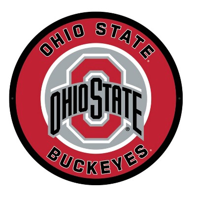 Evergreen Ultra-Thin Edgelight LED Wall Decor, Round, Ohio State University- 23 x 23 Inches Made In USA