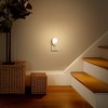 YANSUN 0. 6W Plug-in White Motion Sensor OvalNight Light with 3-Mode Dimming, Warm 3000K Soft LED, Auto/On/Off Modes 2 Packs - 4 of 4