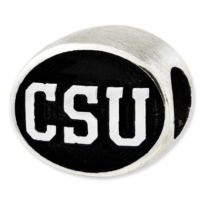 Black Bow Jewelry Sterling Silver & Enamel Colorado State University Collegiate Bead