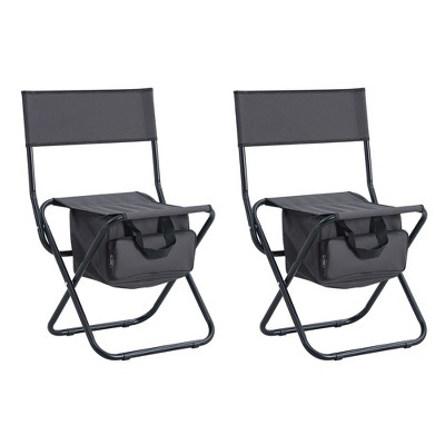 Camping Chairs Set Of 2, Folding Chairs Directors Chairs 280lbs Weight Capacity For Beaches, Backyards, Barbecues, Parties, Terraces