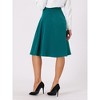 Allegra K Women's Pleated Button Decor High Waist Casual Office Swing Midi Skirts - 4 of 4
