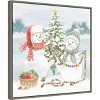 Amanti Art Snow Day II by Beth Grove Canvas Wall Art Print Framed 22-in. x 22-in. - 3 of 4