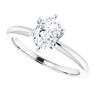 Pompeii3 1/2 Ct Oval Solitaire Diamond Engagement Ring Lab Created White or Yellow Gold - 3 of 4