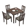 VYNXARIA Wooden Dining Table Set,Mid Century Modern Square Wooden Kitchen Table and Upholstered Dining Chairs for Dining Room, Kitchen - 3 of 4