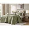 Harbor House 3Pcs Solid Color Lightweight Quilt Set, Garment Wash Box Stiching Cooling Quilt with Matching Pillow Shams - 2 of 4