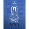 NASA Space Explorer Shuttle Sketch Boy's Royal Blue T-shirt - 2 of 3