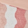 Sapphtopaz Comforter Set Bedding Quilt Set Ombre Shaggy Faux Fur Bedding Set with Wave Striped - 3 of 4