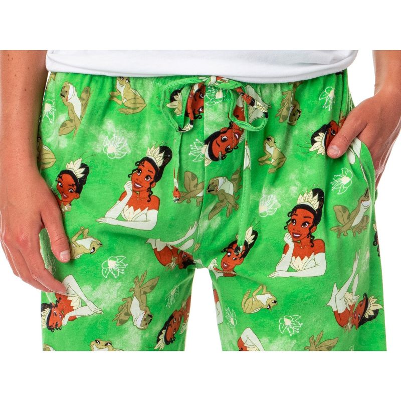 Disney Adult The Princess and the Frog Tiana and Frogs Pajama Lounge Pants, 3 of 5