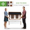 47'' Wooden Chicken Coop with Nesting Box Portable Hen House Rabbit Hutch with Ramp and Handles for 3 to 5 Chickens - LAOTIES - 4 of 4