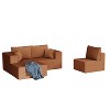 CAVINAS 108.3" Sectional Sofa for Living Room,L-Shaped Foam Couch with 3 Seats,Convertible Modular Couch,Upholstered Corduroy Couch,2 Pillows - 4 of 4