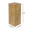 Lyngins Wood-Look Square-Column End Table, Indoor/Outdoor Side Table for Living Room, Bedroom Nightstand, MGO Patio End Table - 2 of 4