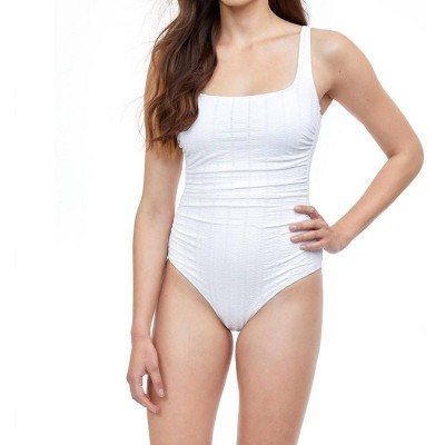 Women's Textured Round Neck One Piece Swimsuit - Profile By Gottex