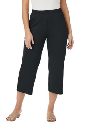 Jessica London Women's Plus Size Soft Ease Wide Crop