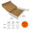 UOFFICE White Corrugated Mailer and Literature Boxes Sets of 50 (11" x 8.75" x 2" Mailer box) - 3 of 4
