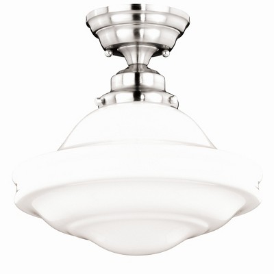 Vaxcel Huntley 1 - Light Flush Mount in  Satin Nickel
