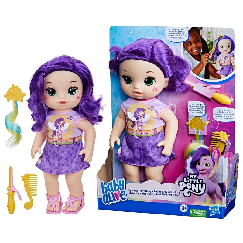 Baby Alive My Little Pony Baby Doll - Princess Pipp Petals, 4 of 13