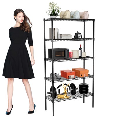Musment  Storage Shelving Unit, Adjustable Metal Wire Racks Heavy Duty Standing Shelf Organizer for Kitchen, Closet, Pantry, Garage, Bathroom, Laundry