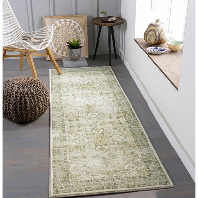 Hauteloom Crondall Gray and Cream Polyester Traditional Area Rug