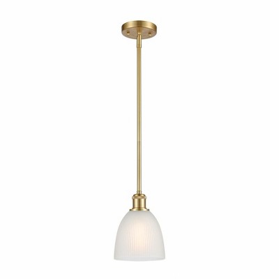 Castile - 1 Light Stem Hung Mini Pendant In Industrial Style-9 Inches Tall and 6 Inches Wide