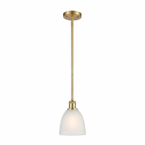 Castile - 1 Light Stem Hung Mini Pendant In Industrial Style-9 Inches Tall and 6 Inches Wide - 1 of 1